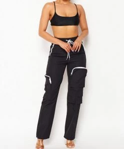 Hot And Delicious Emboldened Black 2pc Pants Set New