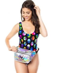 Hua Xin Xing Rui Bags Holographic Silver Rave Fanny Pack Outerwear