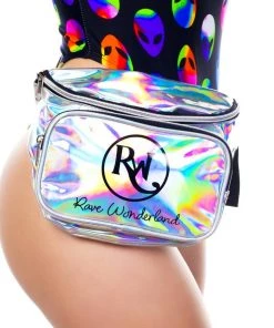 Hua Xin Xing Rui Bags Holographic Silver Rave Fanny Pack Outerwear