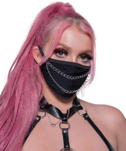 Bodyzone Black Chain Me Up Face Mask Accessories