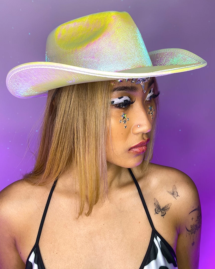 AE Gunslinger Iridescent Cowboy Hat 12 AE Gunslinger Iridescent Cowboy Hat