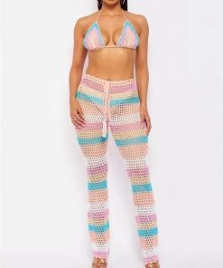 Hot And Delicious Radical Love 2pc Crochet Pant Set