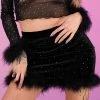Bear Dance Velvet Rhinestone Skirt New