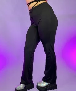 AE Black All Tied Up Bootcut Pants New