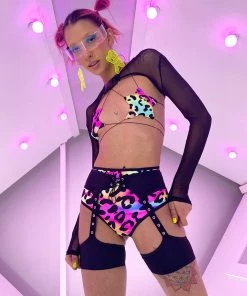 Elizabeth New Acid Jungle Star Bikini Top