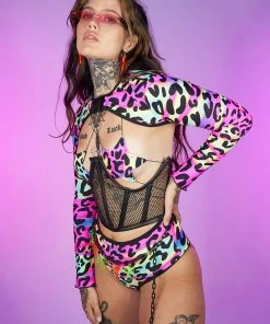 Elizabeth Acid Jungle Long Sleeve Shrug With Buckle New