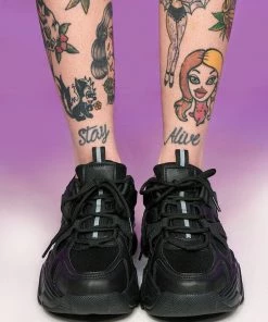 Berness Shoes Black Briella Chunky Sneakers