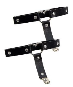 AE 2pc Heart Ring Faux Leather Leg Garters