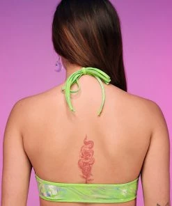 Roma Hypnotic Green Ring Wrap Top New