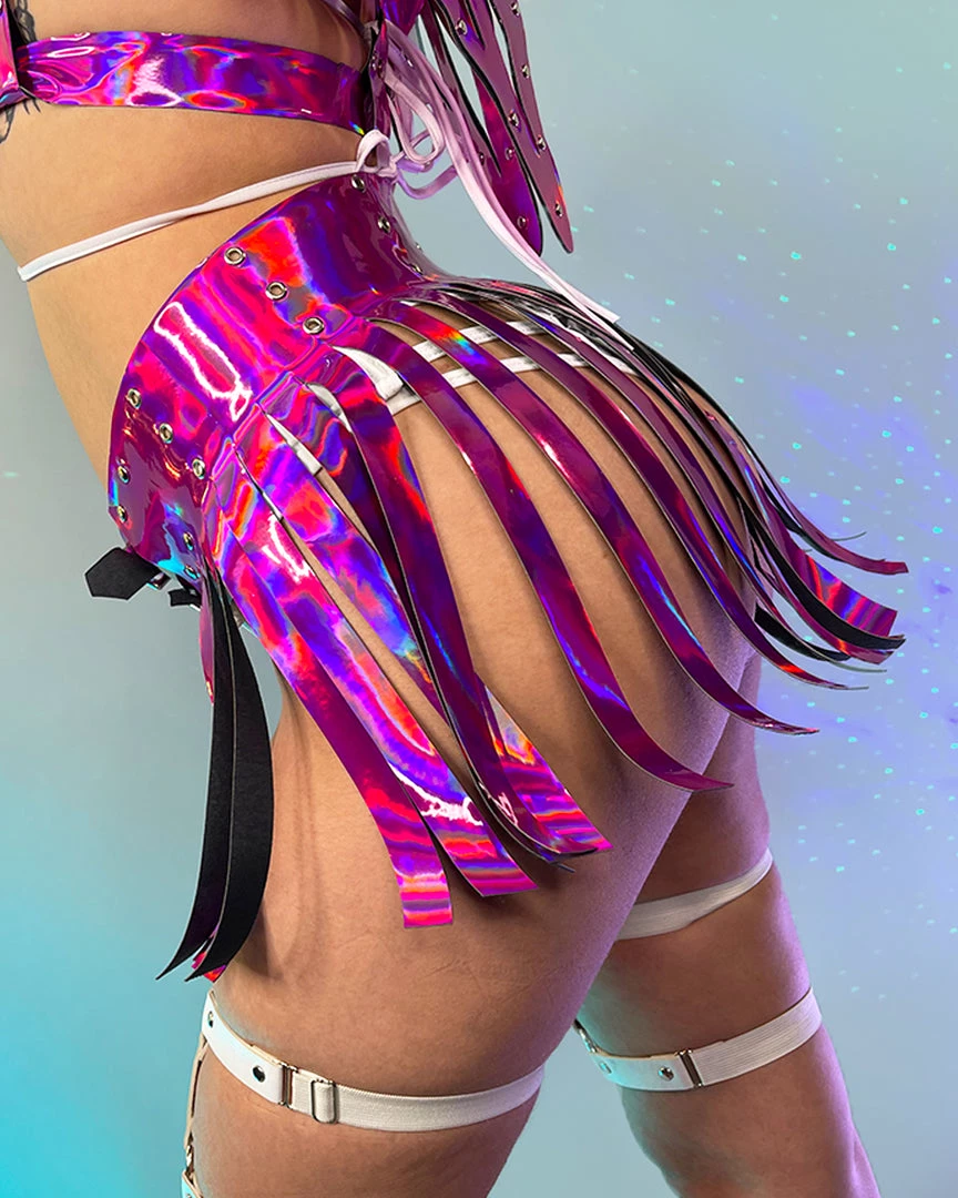 Daisy's Corsets New Fuchsia Feelz Fringe Skirt 2 Daisy's Corsets New Fuchsia Feelz Fringe Skirt