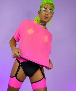 OhYes Fashion Got Ya Covered Oversized Mesh Tee