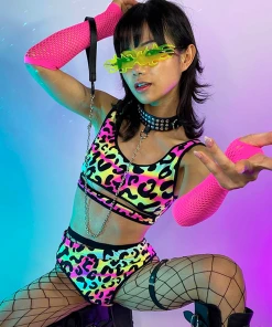 Elizabeth New Acid Jungle Underboob Top