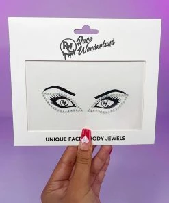 Uniflying Silver Crystal Liner Face Jewel Accessories