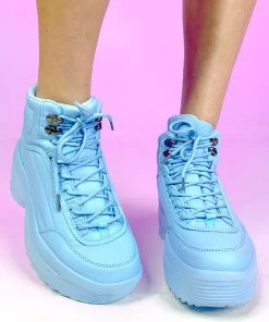 Berness Shoes Baby Blue High Livin' Hi Top Sneakers Womens
