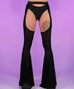 Roma Joyride Mesh Bell Bottom Chaps New