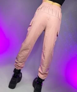 AE Pretty Pink Unisex Water Resistant Cargo Joggers Womens