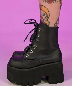 Pleasers Demonia Ashes Black Fuzzy Cuff Boots Shoes 14 Pleasers Demonia Ashes Black Fuzzy Cuff Boots Shoes