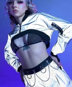 AE Extreme Crop Reflective Shrug