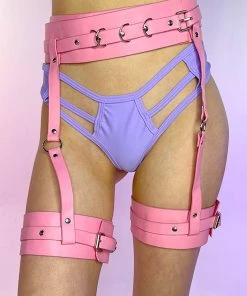 AE Pink Dominate Garter Harness New