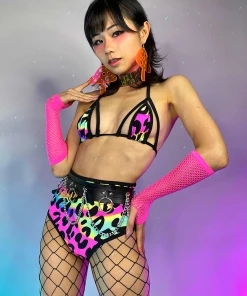 Elizabeth Acid Jungle High Waist Thong Bottoms