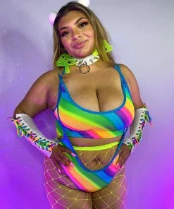 J. Valentine Neon Electric Suspender Bottoms Womens