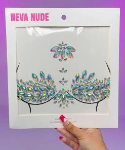 Neva Nude Ever Clear Iridescent Jewel Pasties New