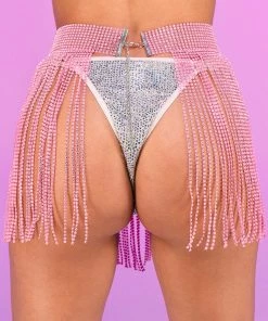 AE Baby Pink Bejeweled Cover Up Skirt