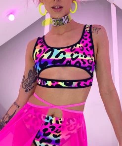 Elizabeth New Acid Jungle Underboob Top