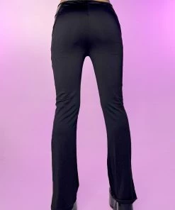 AE Maddy Strapped Cutout Black Bootcut Bottoms Club Y2K