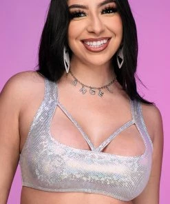 Roma Silver Aura Strap Top