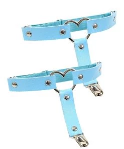 AE 2pc Heart Ring Faux Leather Leg Garters 11 AE 2pc Heart Ring Faux Leather Leg Garters