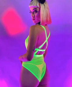 Main Street Loungewear Combat Fishnet Bodysuit