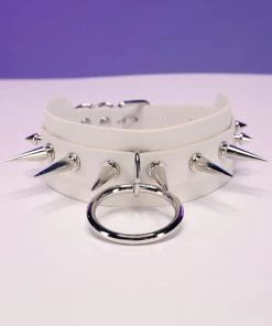 AE Spiked & Studded O-Ring Faux Leather Choker 13 AE Spiked & Studded O-Ring Faux Leather Choker