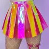 J. Valentine Pink Lemonade PVC Pleated Skirt