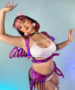 Daisy's Corsets Fuchsia Feelz Harness Wings