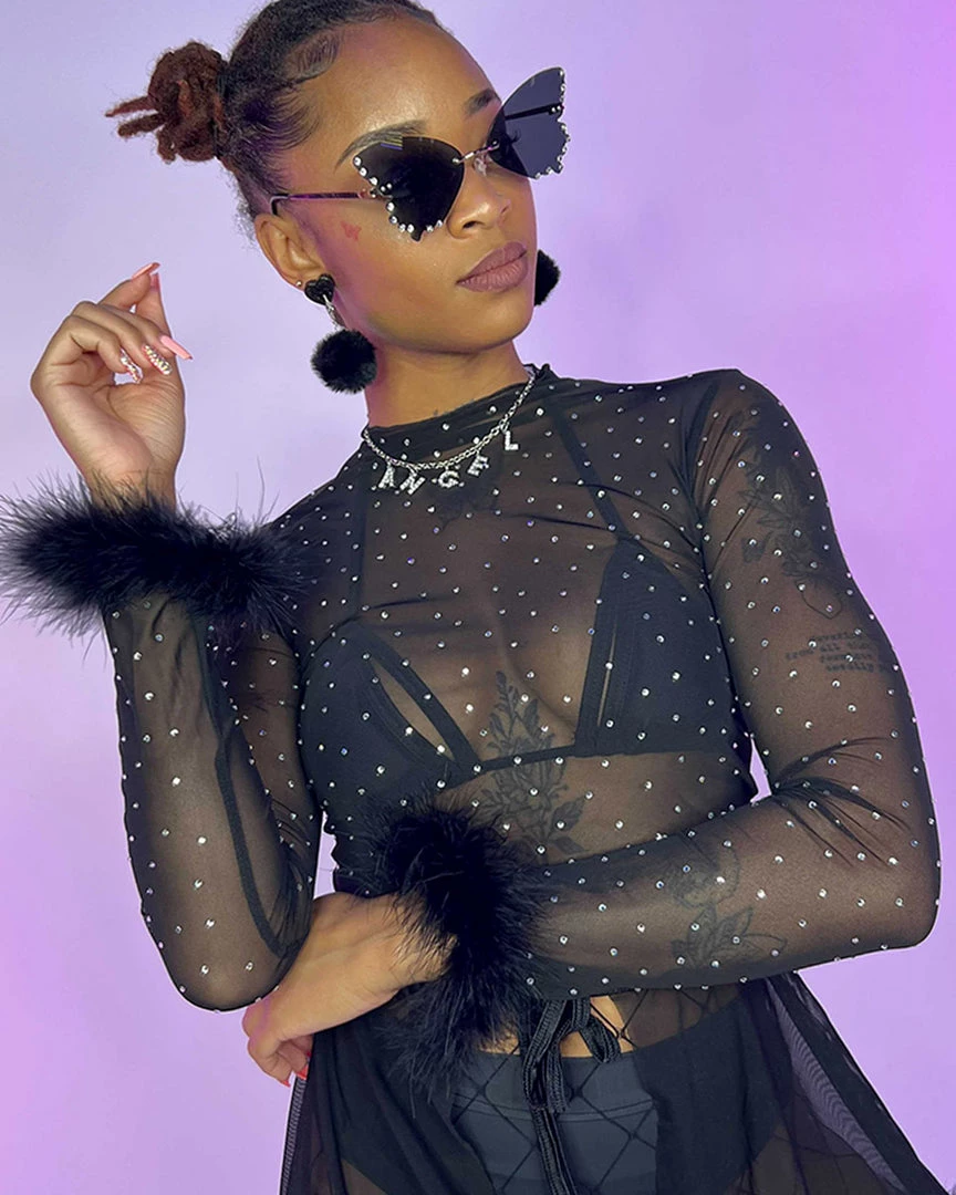 Bear Dance High Class Mesh Long Sleeve Top 4 Bear Dance High Class Mesh Long Sleeve Top