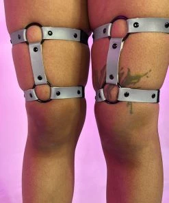 AE 1pc Flash Reflective Dual-Strap O-Ring Leg Garter