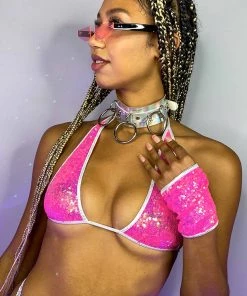 Roma Astro Candy Sequin Bikini Top