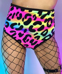 Elizabeth Acid Jungle High Waist Thong Bottoms