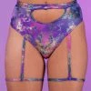 Roma Violet Rebel Keyhole Garter Bottoms New