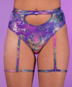 Roma Violet Rebel Keyhole Garter Bottoms New