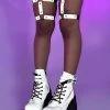 AE 1pc Flash Reflective Dual-Strap O-Ring Leg Garter