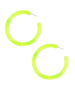 AE New Neon Retro Circle Hoops Acrylic Earrings