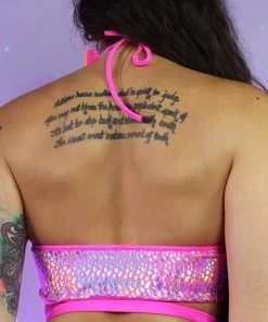 Roma Womens Astro Candy Cutout Cropped Top