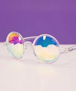 Womens GloFX Clear Kaleidoscope Glasses - Sacred Lens 10 Womens GloFX Clear Kaleidoscope Glasses - Sacred Lens