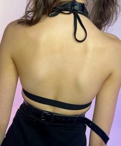 Daisy's Corsets Chained In Black Harness New