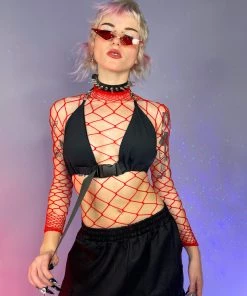 Leg Avenue New Long Sleeve Fishnet Bodysuit