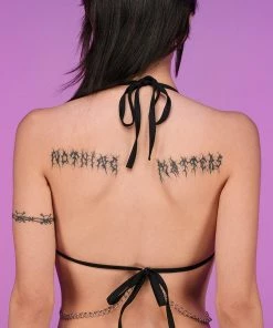 Bodyzone Sugar Baby Black Chained Tri Top New