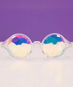 Womens GloFX Clear Kaleidoscope Glasses - Sacred Lens