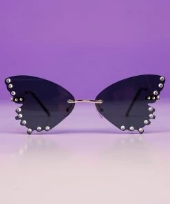 AE Diamond Butterflies Color Sunglasses Womens